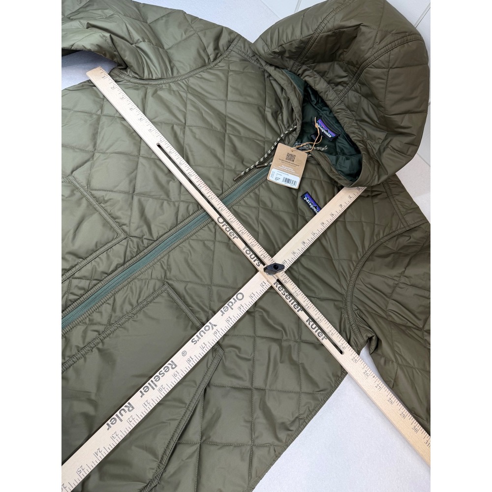 Patagonia Women's Diamond Quilted Parka Basin Green Size XL NWT ($269 Retail) - Picture 6 of 11
